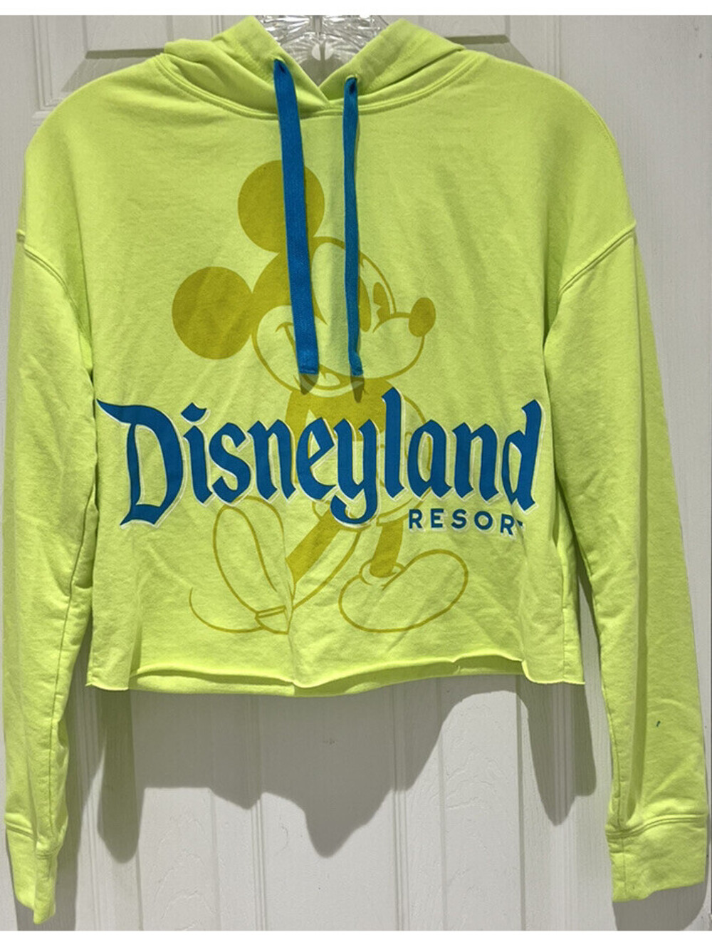 Disneyland Neon Hooded Crop Top Size Xs